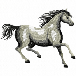 Horses Embroidery Design 9